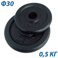 BHPL101-D30 Блин крашенный (черный) (d30мм) 0,5 кг.