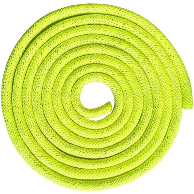 Скакалка для художественной гимнастики, SKG10-11, 3м, (салатовый с блестками), Серия PRO